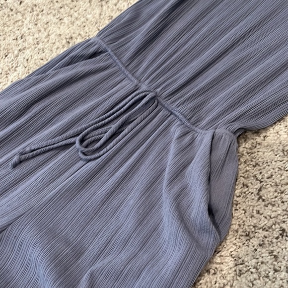 Pink Lilly drawstring waist long cuffed romper - Picture 4 of 4